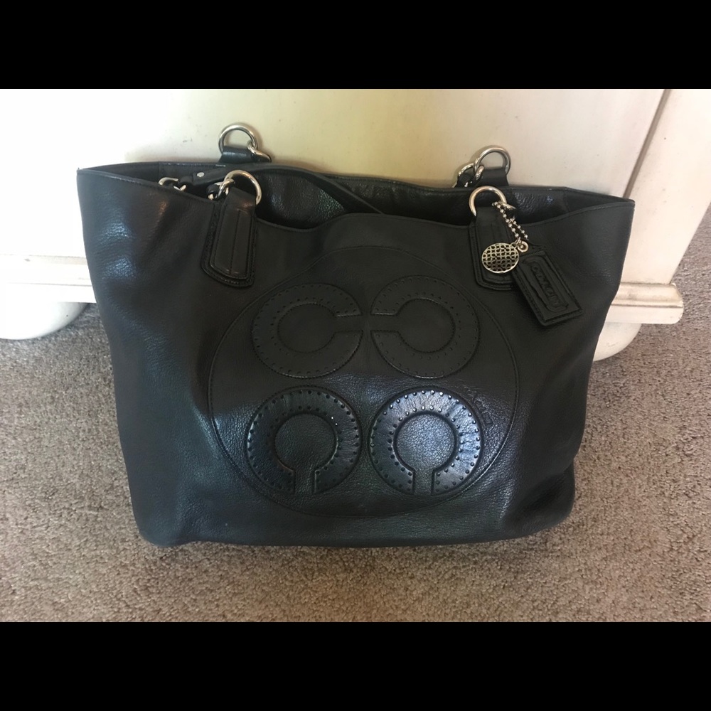 Authentic black coach tote